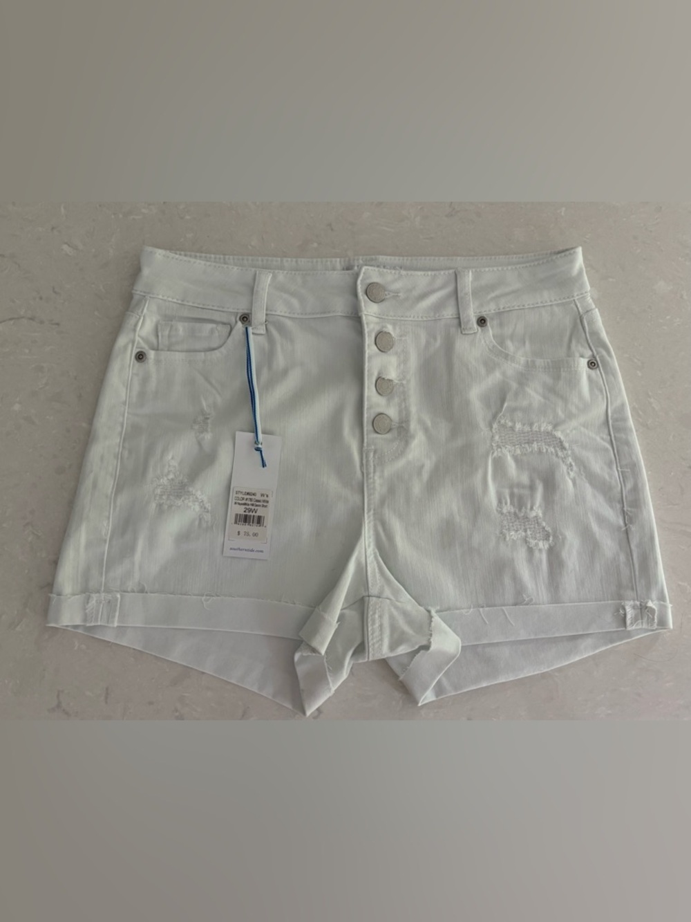 Southern Tide Classic White Denim Shorts